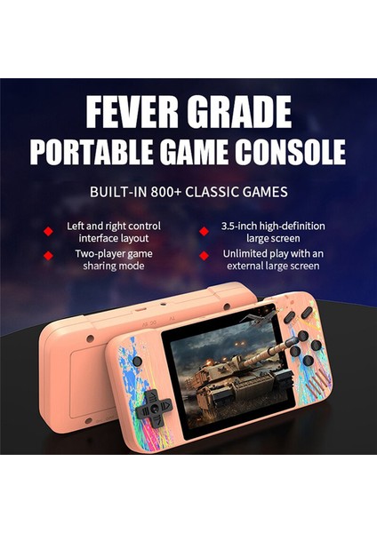 G3 Taşınabilir Retro Arcade Gamepad 800 Klasik Oyunlar 3.5 Inç Ekranlı El Oyun Konsolu Iki Kişilik Mod Denetleyicisi(D) (Yurt Dışından)