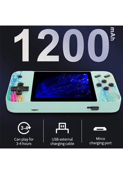 G3 Taşınabilir Retro Arcade Gamepad 800 Klasik Oyunlar 3.5 Inç Ekranlı El Oyun Konsolu Iki Kişilik Mod Denetleyicisi(D) (Yurt Dışından)