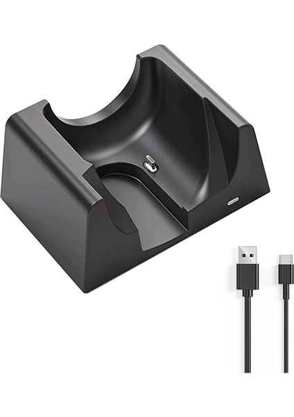 Hızlı Şarj Istasyonuyla Uyumlu Vr Şarj Istasyonu ve Usb-C Kablolu Şarj Bağlantı Noktası Göstergesi ile Vr Aksesuarları (Yurt Dışından)