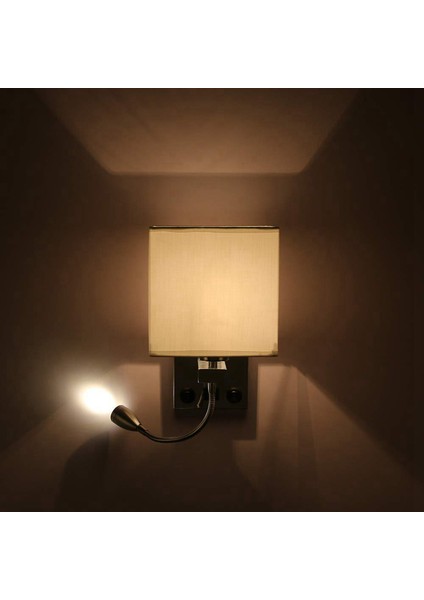 2x Modern LED Duvar Lambası Başucu Yatak Odası Aplik Aplik Anahtarı ile USB Iç Başlık Ev Otel Duvar Işıkları (Yurt Dışından) fiyatları