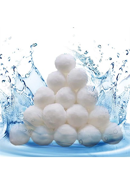 1.5 Lbs Havuz Filtre Topları, Yüzme Havuzu Banyo Merkezi Küvetleri ile Uyumlu Havuz Filtre Medyası Fiber Topu (Yurt Dışından)