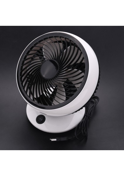 Inç USB Taşınabilir Masa Fanı, 2 Hızlı Kontrollü Fan (Siyah/beyaz) (Yurt Dışından)