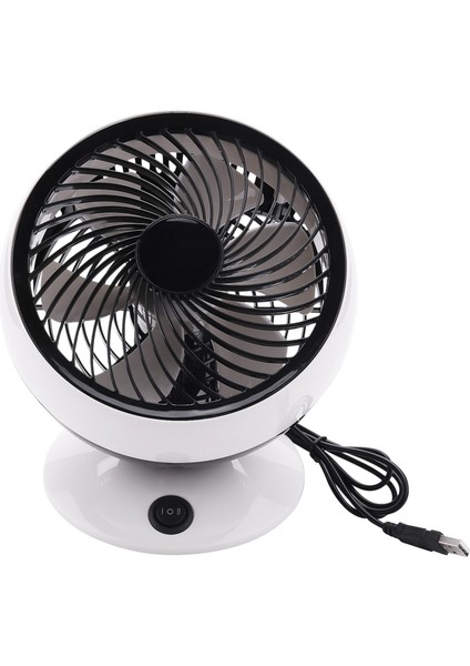Inç USB Taşınabilir Masa Fanı, 2 Hızlı Kontrollü Fan (Siyah/beyaz) (Yurt Dışından)