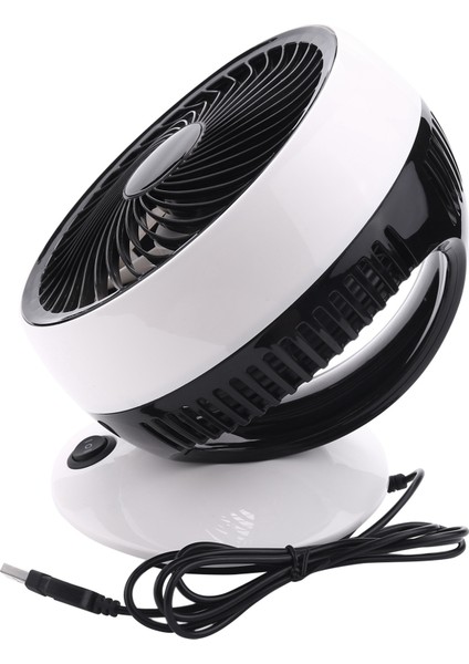 Inç USB Taşınabilir Masa Fanı, 2 Hızlı Kontrollü Fan (Siyah/beyaz) (Yurt Dışından)