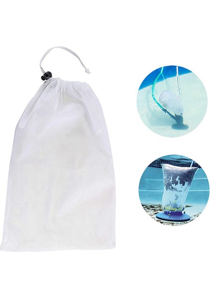 2 Paket Yüzme Havuzu Filtre Torbaları Toz Lekesi Yaprak Koleksiyonu Ince Örgü Çanta Kapalı Açık Hava Yüzme Havuzu Temizliği (Yurt Dışından)