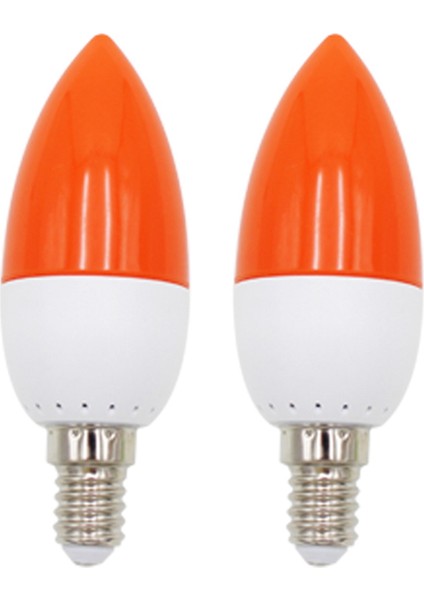 2x E14 LED Renkli Mum Ucu Ampul, Renkli Mum Işığı, Kırmızı (Yurt Dışından)