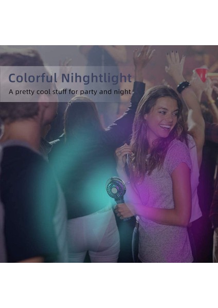 Küçük El Tipi Sisleme Fanı, 7 Renkli Gece Lambası ile Taşınabilir Fan, USB Şarj Edilebilir Kişisel Sis Fanı (Mavi) (Yurt Dışından) indirimleri