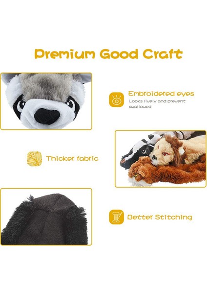 Adet Köpek Cırlak Oyuncaklar, Hiçbir Doldurma Peluş Köpekler Çiğneme Oyuncak Küçük Orta Büyük Cins Çiğneme Squeak Evcil Hayvanlar Suppies ile Uyumlu, B (Yurt Dışından)