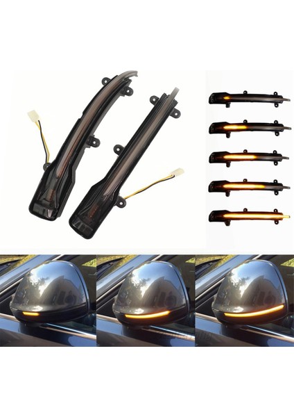 Dinamik Dönüş Sinyali LED Dikiz Aynası Gösterge Işığı ile Uyumlu - Q5 2009 2010 2011 2012 2013 2014 2015 2016 (Yurt Dışından) indirimleri