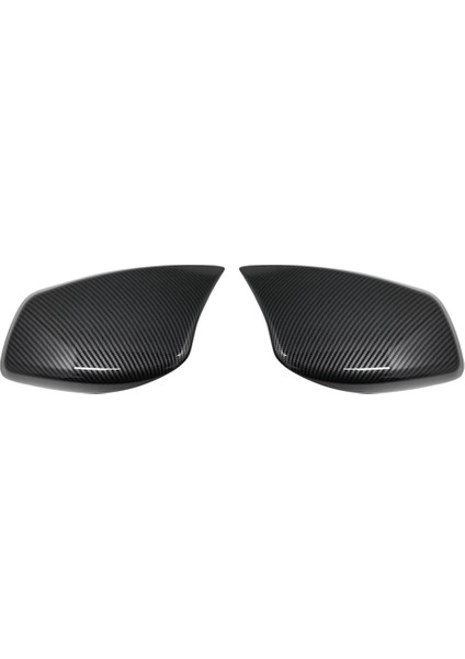 Karbon Fiber Araba Kapı Yan Dikiz Aynası Kapağı Yan Ayna Kapağı Etiket Trim ile Uyumlu 5 Serisi E60 2003-2008 (Yurt Dışından)