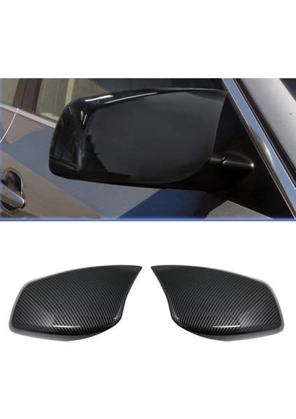 Karbon Fiber Araba Kapı Yan Dikiz Aynası Kapağı Yan Ayna Kapağı Etiket Trim ile Uyumlu 5 Serisi E60 2003-2008 (Yurt Dışından) fiyatları