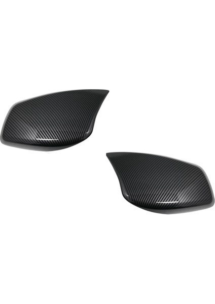 Karbon Fiber Araba Kapı Yan Dikiz Aynası Kapağı Yan Ayna Kapağı Etiket Trim ile Uyumlu 5 Serisi E60 2003-2008 (Yurt Dışından) indirimleri