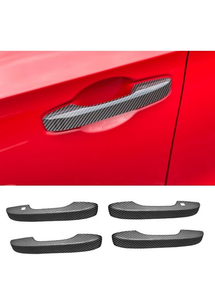 11TH Gen 2022 ile Uyumlu Karbon Fiber Kapı Kolu Kapak Trim Dekoratif Çıkartma Iç Aksesuarlar, 4pcs (Yurt Dışından)