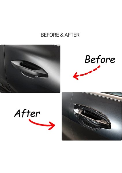 Karbon Fiber Araba Yan Dikiz Aynası ve Kapı Kulp Kılıfı Trim Dekor Etiket Aksesuarları ile Uyumlu Nq5 2021 2022 (Yurt Dışından) modelleri