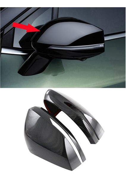 Karbon Fiber Araba Yan Dikiz Aynası ve Kapı Kulp Kılıfı Trim Dekor Etiket Aksesuarları ile Uyumlu Nq5 2021 2022 (Yurt Dışından) fırsatları