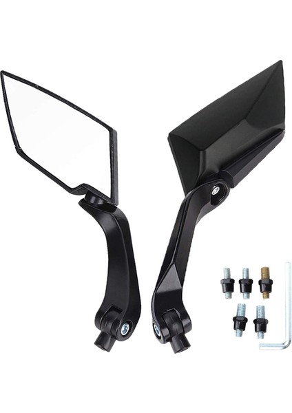 Motosiklet Ayna Scooter E-Bisiklet Dikiz Aynaları Electrombile Arka Yan Dışbükey Ayna 8mm 10MM Evrensel (Yurt Dışından)