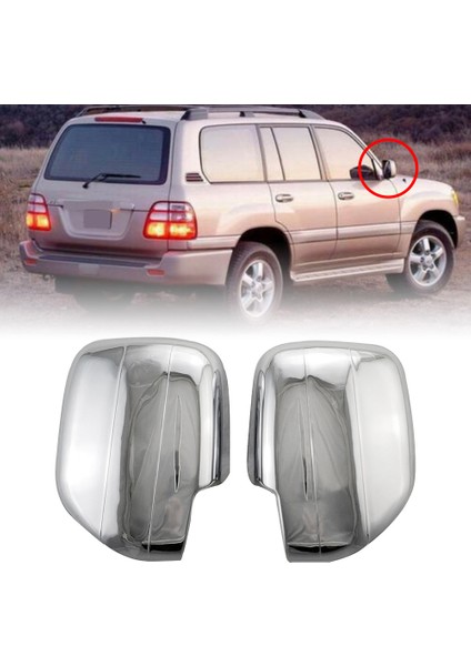 Land Cruiser 100 FJ100 LX470 1998-2007 ile Uyumlu Yan Dikiz Aynası Kapağı Dekoratif Koruma Kapağı (Yurt Dışından) fiyatları