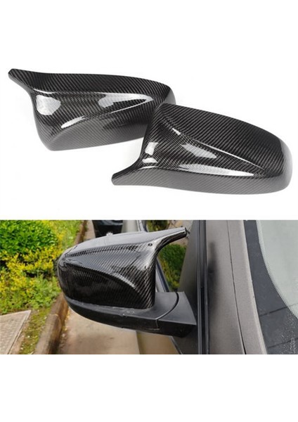 Araba Karbon Fiber Dikiz Yan Ayna Kapağı ile Uyumlu X5 E70 X6 E71 2008-2013 Yan Kapı Dikiz Kapatma Kapakları (Yurt Dışından) fırsatları