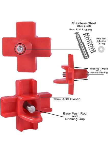 30 Adet Yatay Yan Montaj Otomatik Kümes Hayvanları Nipeller Temiz Tiryakisi Suluk Tavuk Veya Bıldırcın ile Uyumlu (Yurt Dışından)
