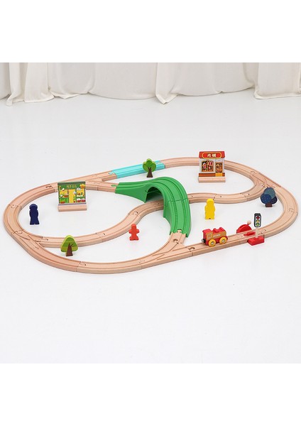 Ahşap Tren Parçası Oyuncak Aksesuarları Seti Çocuklar Ahşap Tren Demiryolu Eğitici Oyuncak (Yurt Dışından) fırsatları