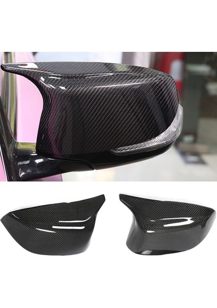 M Tarzı 2x Yan Ayna Kapağı Kapağı Karbon Fiber Görünüm Dikiz Aynası Kılıfı ile Uyumlu Q50 Q60 QX30 Q70 2014-2021 (Yurt Dışından) fırsatları
