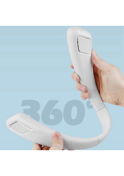 Asılı Boyun Fanı, Asılı Hoparlör Fanı, Üç Seviye Ayarlanabilir 360 Derece Dönebilen Bluetooth Bağlantı Makinesi (Yurt Dışından)