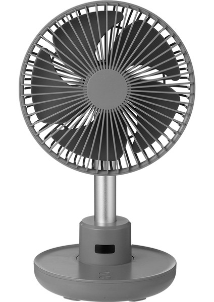 Port Mini Taşınabilir Dikey Şarjlı Küçük Fan Masaüstü Masa Fanı (Gri) (Yurt Dışından)