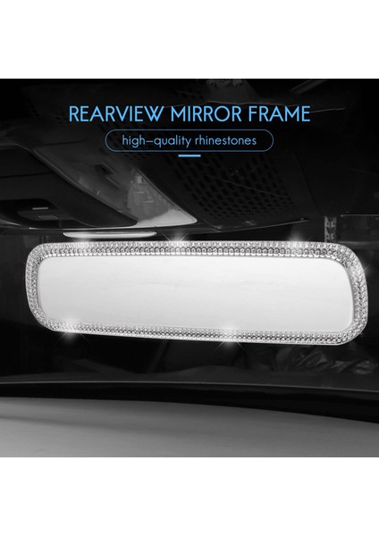 Araba Elmas Iç Dikiz Aynası Çerçevesi Rhinestones Çıkartmaları Kapak C Sınıfı C300 Glc W205 2015-2019 ile Uyumlu (Yurt Dışından) fırsatları