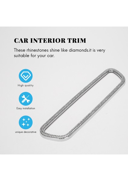 Araba Elmas Iç Dikiz Aynası Çerçevesi Rhinestones Çıkartmaları Kapak C Sınıfı C300 Glc W205 2015-2019 ile Uyumlu (Yurt Dışından) indirimleri