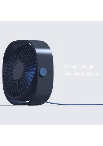 Masaüstü Şarjlı USB Küçük Elektrikli Fan, Ofis Için Kullanılır Mini USB ile Güçlendirilmiş 3 Hız Ayarlanabilir (Yurt Dışından)