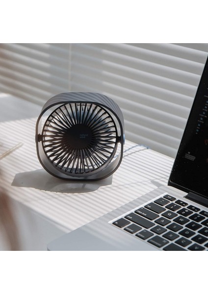 Masaüstü Şarjlı USB Küçük Elektrikli Fan, Ofis Için Kullanılır Mini USB ile Güçlendirilmiş 3 Hız Ayarlanabilir (Yurt Dışından)