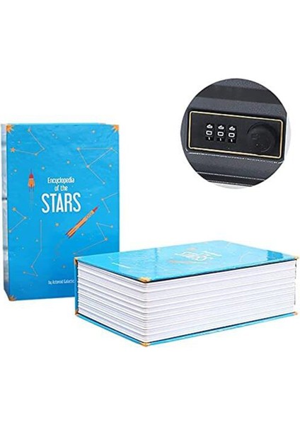 Хранение Продукции,sözlük Kitabı Güvenli Saklama Kutusu, 3 Dijital Şifreli Kilitli Gizli Kasa, Hırsızlığa Karşı Güvenli Gizli Kutu, (Mavi) (Yurt Dışından) indirimleri