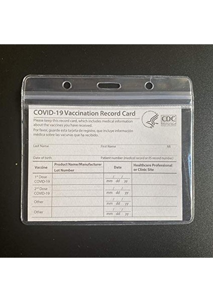 Многоцелевые Наборы,cdc Aşı Kartı Koruyucu Kart Tutucu Şeffaf Vinil Plastik Kol Su Geçirmez Tip Açılıp Kapanabilir Zip 10 Adet (Yurt Dışından)