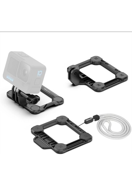 Gp-16 Manyetik Aksiyon Kamera Montajı 3'ü 1 Arada Aksiyon Kamerası Hızlı Çıkarma Braketi, 10 9 8 Adaptörle Uyumlu (Yurt Dışından)