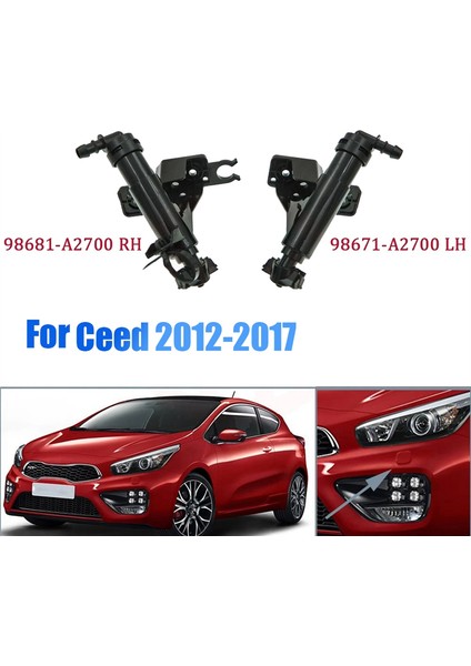 1 Çift Far Yıkama Nozulu 98671-A2700 98672-A2700 Ceed 12-17 Araba Kafa Işık Lambası Temizleme Suyu Püskürtme Jeti ile Uyumlu (Yurt Dışından) indirimleri