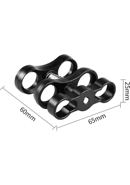 4 Adet Serisi Dalış ile Uyumlu 2 Delik Kelebek Klip Standart Uzun Top Klip Braketi Dalış Kamera Kolu Çift Top Klip (Yurt Dışından) fırsatları