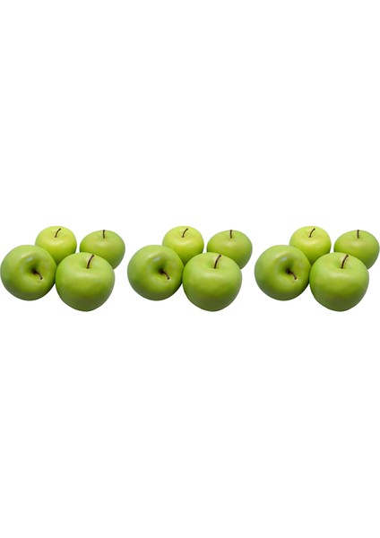 Человеческие Цветы,12 Adet Büyük Yapay Yeşil Elma-Meyve (Yurt Dışından)