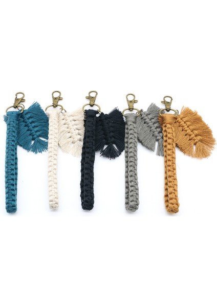 10 Adet Makrome Anahtarlıklar Boho Dokuma Anahtarlık Püsküller ile Araba Anahtarı Çanta Kolye Çanta Çekicilik Benzersiz Hediye (Yurt Dışından) fırsatları