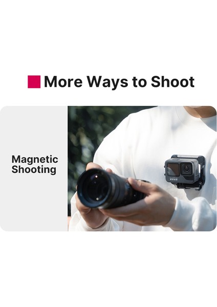 Gp-16 Manyetik Aksiyon Kamera Montajı 3'ü 1 Arada Aksiyon Kamerası Hızlı Çıkarma Braketi, 10 9 8 Adaptörle Uyumlu (Yurt Dışından) indirimleri