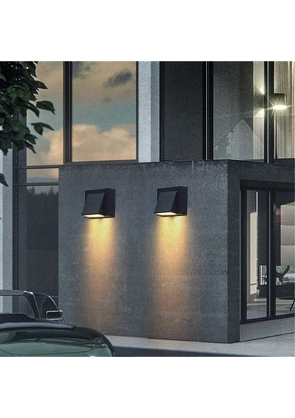 2x 5W Modern LED Duvar Işık Açık Su Geçirmez Duvar Lambası Koridor Avlu Kapısı Teras Balkon Bahçe Için Mükemmel (Yurt Dışından) modelleri