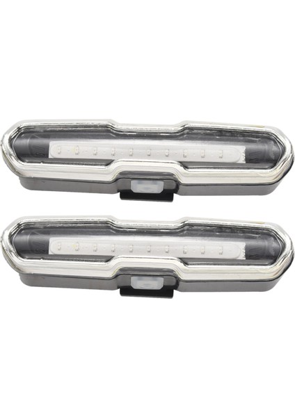 2x LED Bisiklet Kuyruk Işığı Kırmızı ve Mavi USB Şarj Edilebilir Su Geçirmez Süper Parlak Çok Amaçlı Acil Durum Işığı (Yurt Dışından)