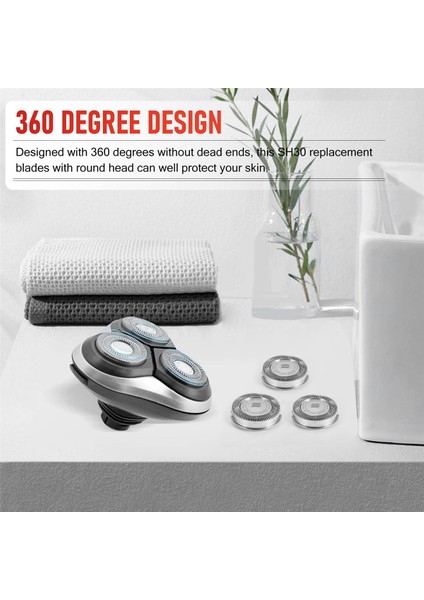 Philips Elektrikli Tıraş Makinesi Serisi 1000, 2000, 3000 Için Uyumlu 6 Paket SH30 Yedek Kafa Tıraş Makinesi Yedek Kafaları (Yurt Dışından) fırsatları