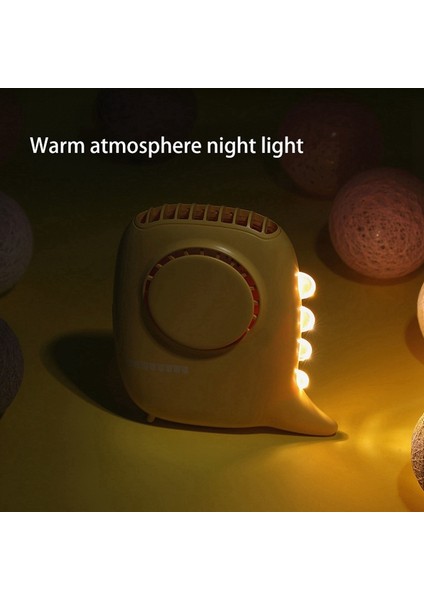 Mini Asılı Boyun Fanı, Küçük USB Masası El Taşınabilir Kişisel Soğutma Hava Fanı Gece Lambası Ofis Ev Seyahat Için, Beyaz (Yurt Dışından) modelleri