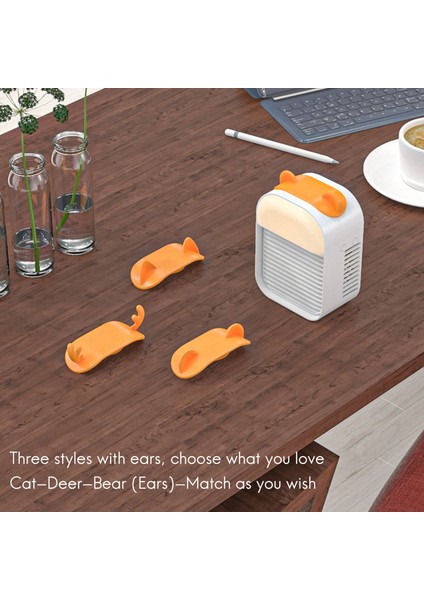 3ın1 Mini USB Şarj Edilebilir Nemlendirici Hava Soğutucu Fan Yaz Ev Ofis Masaüstü Soğutma Fanları LED Işık Yeşil (Yurt Dışından)