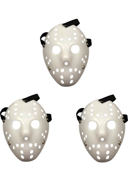 3x Cadılar Bayramı Yüz Korkunç Kafa Maskeleri Parti Cosplay Kostüm Hokeyi Süslü Elbise Cadılar Bayramı Dekorasyon (Yurt Dışından)