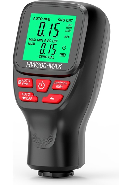 HW300-MAX Kaplama Kalınlık Ölçer 0-2000UM Araba Boyası Film Kalınlık Test Cihazı Araba Kaplama Ölçme Aracı Siyah (Yurt Dışından) fırsatları