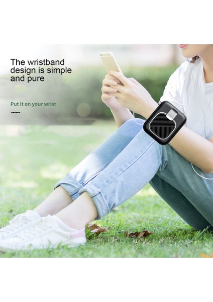 Taşınabilir Kişisel Asılı Bel Fanı 10000 Mah Şarjlı Sessiz Giyilebilir Elektrikli El Klima Siyah (Yurt Dışından)