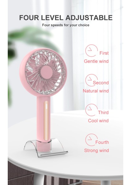 Mini Masa Fanı Taşınabilir Mobil Tutucu Fanlar El Tipi Dış Mekan USB Masaüstü Hava Soğutucu Ofis Tabanlı - Pembe (Yurt Dışından) indirimleri