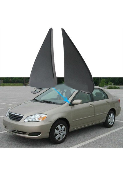 2pc Dış Dikiz Aynası Trimi Yan Ayna Üçgen Trimi 2003-2008 60118-12010 60117-12010 ile Uyumlu (Yurt Dışından) fırsatları