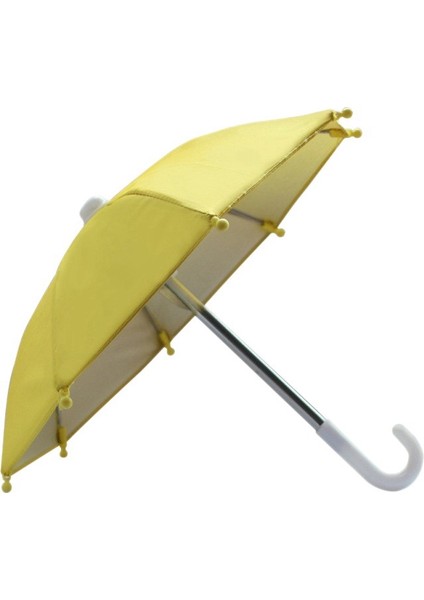 Cep Telefonu Şemsiye Motosiklet Standı Su Geçirmez Rüzgar Geçirmez Güneşi Önlemek Taşınabilir Mini Şemsiye Sürme Sarı (Yurt Dışından)